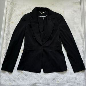 WHBM White House Black Market Blazer Women's Size 8 Black Office Career Corpcore